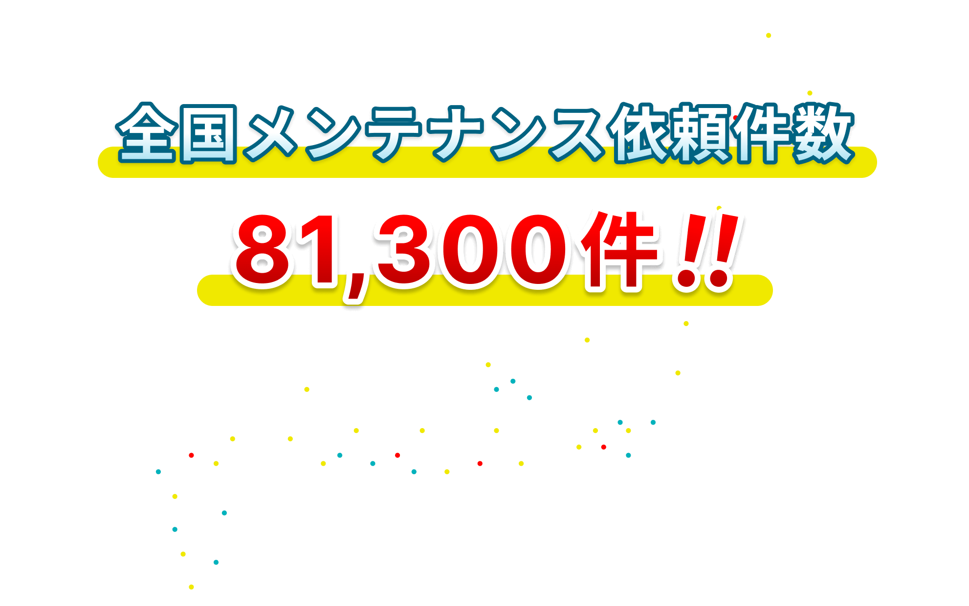 全国メンテナンス依頼件数 81,300件！！